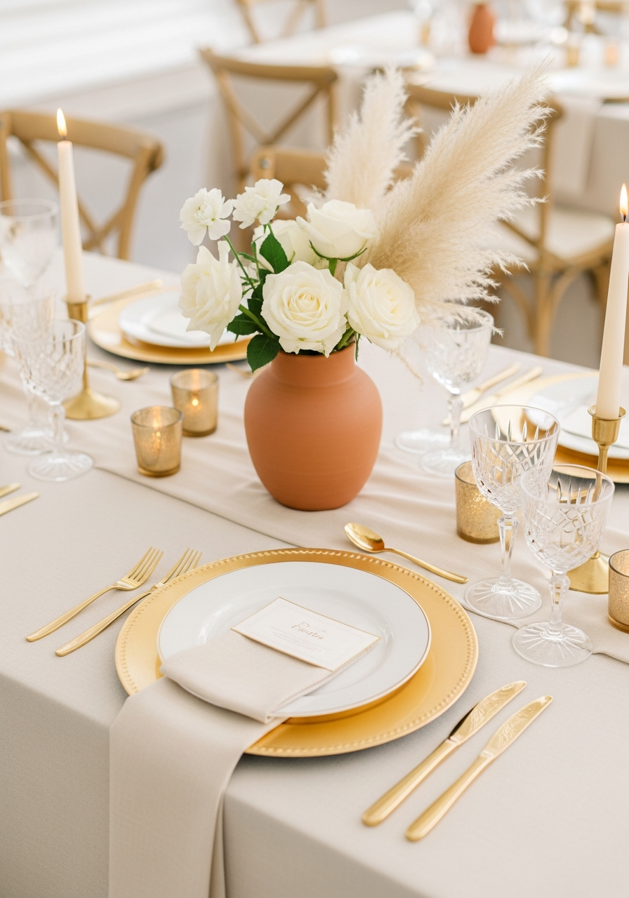 Luxury wedding tablescape
